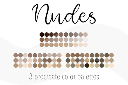 Nudes 3 color palettes for Procreate, a Palette Add-On by Almazova Dolzhenko