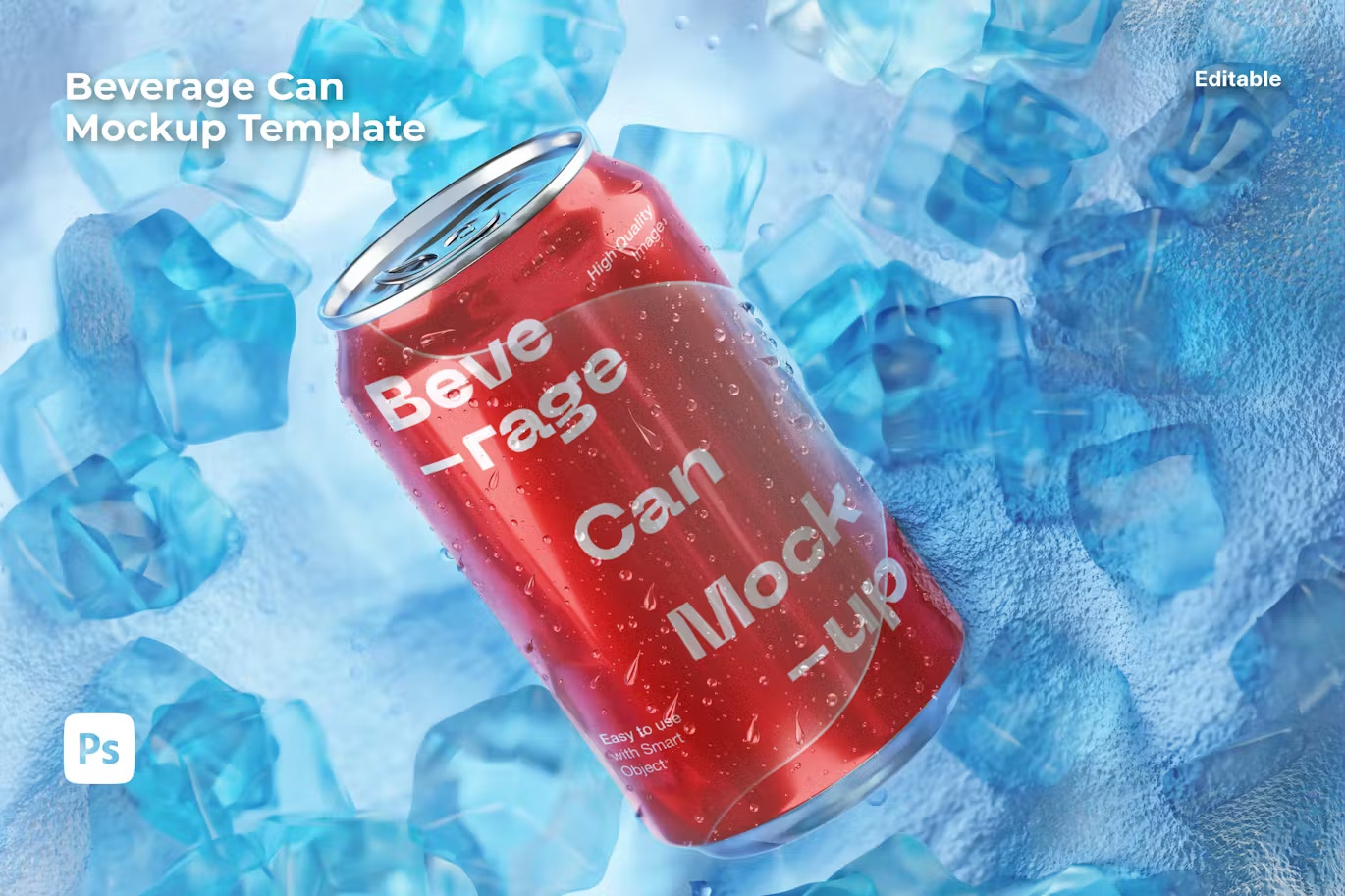 Beverage Can Mockup Template by Gearshift  Creative Market