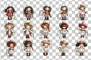 Cute Cowgirl PNG Clipart Bundle, a Person Illustration by Nicolle's Colorful Art (Thumbnail 3 of 6)