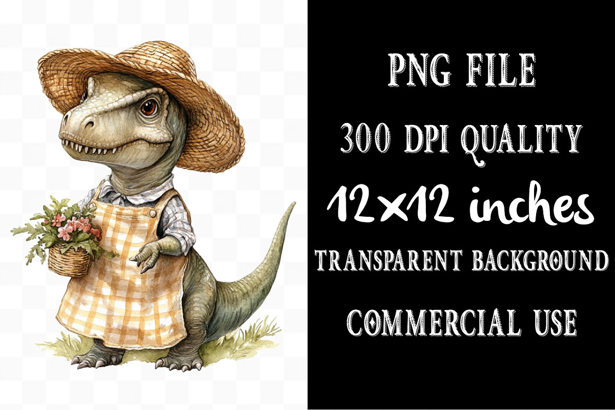 Dinosaurs Watercolor Clipart, an Illustration by Designking (Photo 4 of 5)