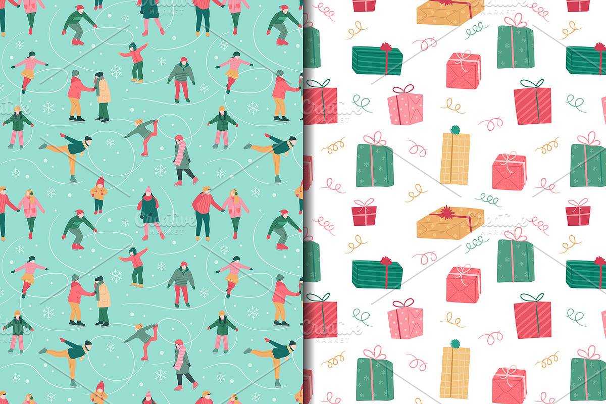 Winter Holiday Pattern Collection, a Pattern Graphic by CreativeChristiana (Photo 7 of 9)