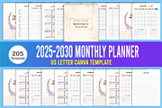 2025-2030 monthly planner Canva, a Stationery Template by Designmela01 (Thumbnail 1 of 10)