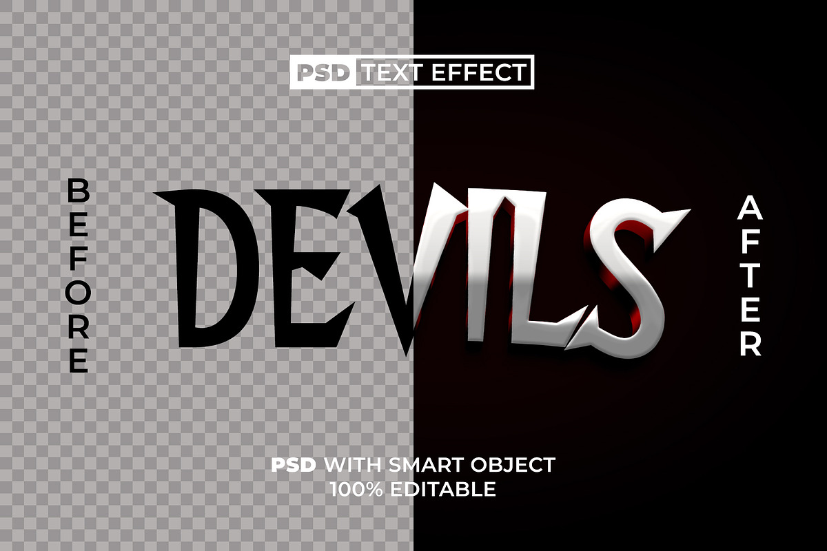 PSD Text Effect Devils Silver Style, a Layer Style Add-On by Mockmenot (Photo 2 of 2)