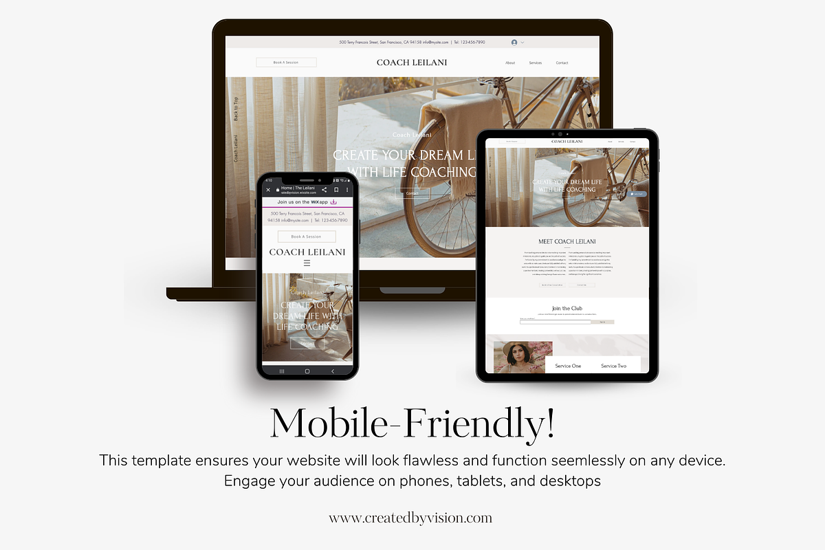 WIX Website Template for Coaches, a Wix Template by CreatedbyVision LLC (Photo 4 of 8)