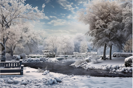 Undisturbed Panoramic winter park, a Nature Photo by Ylivdesign
