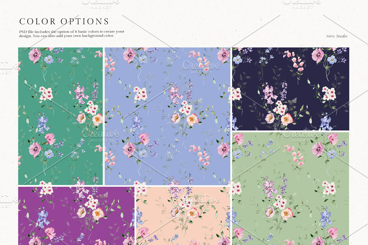 FLORAMA 6 Floral Seamless Patterns, a Pattern Graphic by Veris Studio (Photo 31 of 34)
