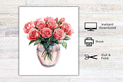 Watercolor Pink Wedding Day Clipart, an Illustration by Canvas Craft (Thumbnail 8 of 8)
