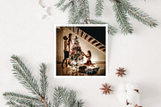Christmas Square Card Mockup, P05, a Product Mockup by FOXIMIDesign (Thumbnail 4 of 6)