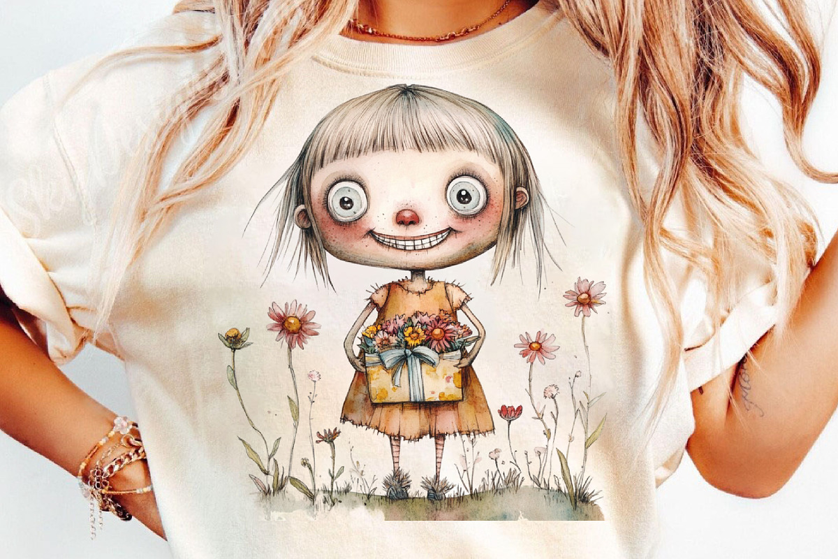 Flowers Girls Clipart Bundle, an Illustration by DreamCafeArt (Photo 8 of 8)