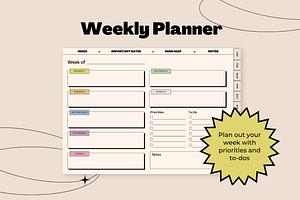 Weekly/Monthly Digital Planner