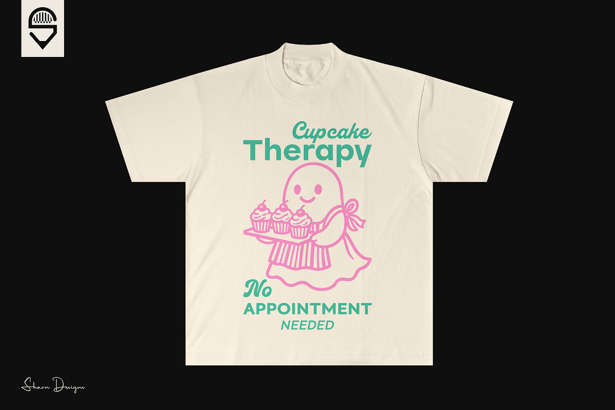 Ghost holding a tray of cupcakes, a Graphic by shaondesigns (Photo 4 of 4)