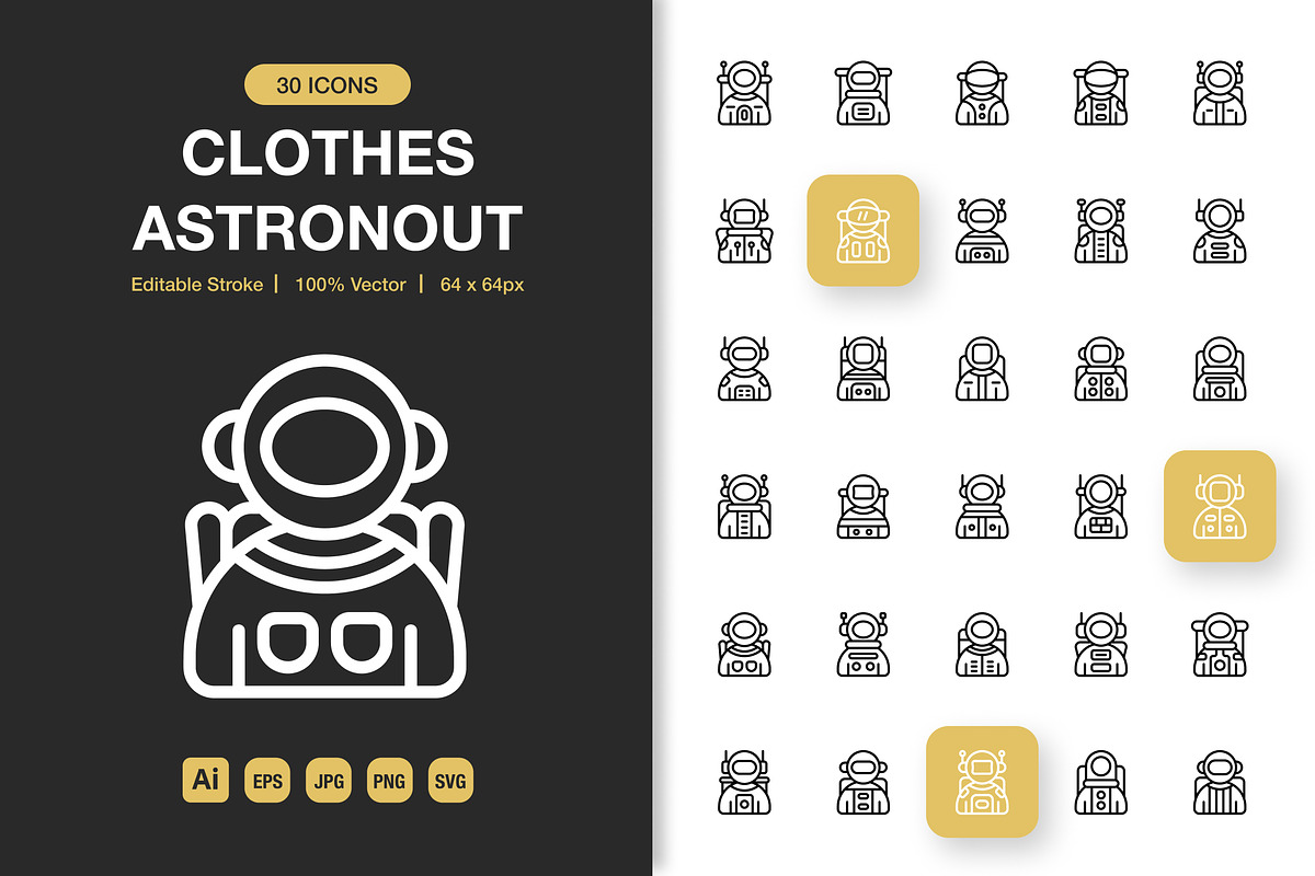 Clothes Astronout Icons, an Icon by Spacepixel Creative