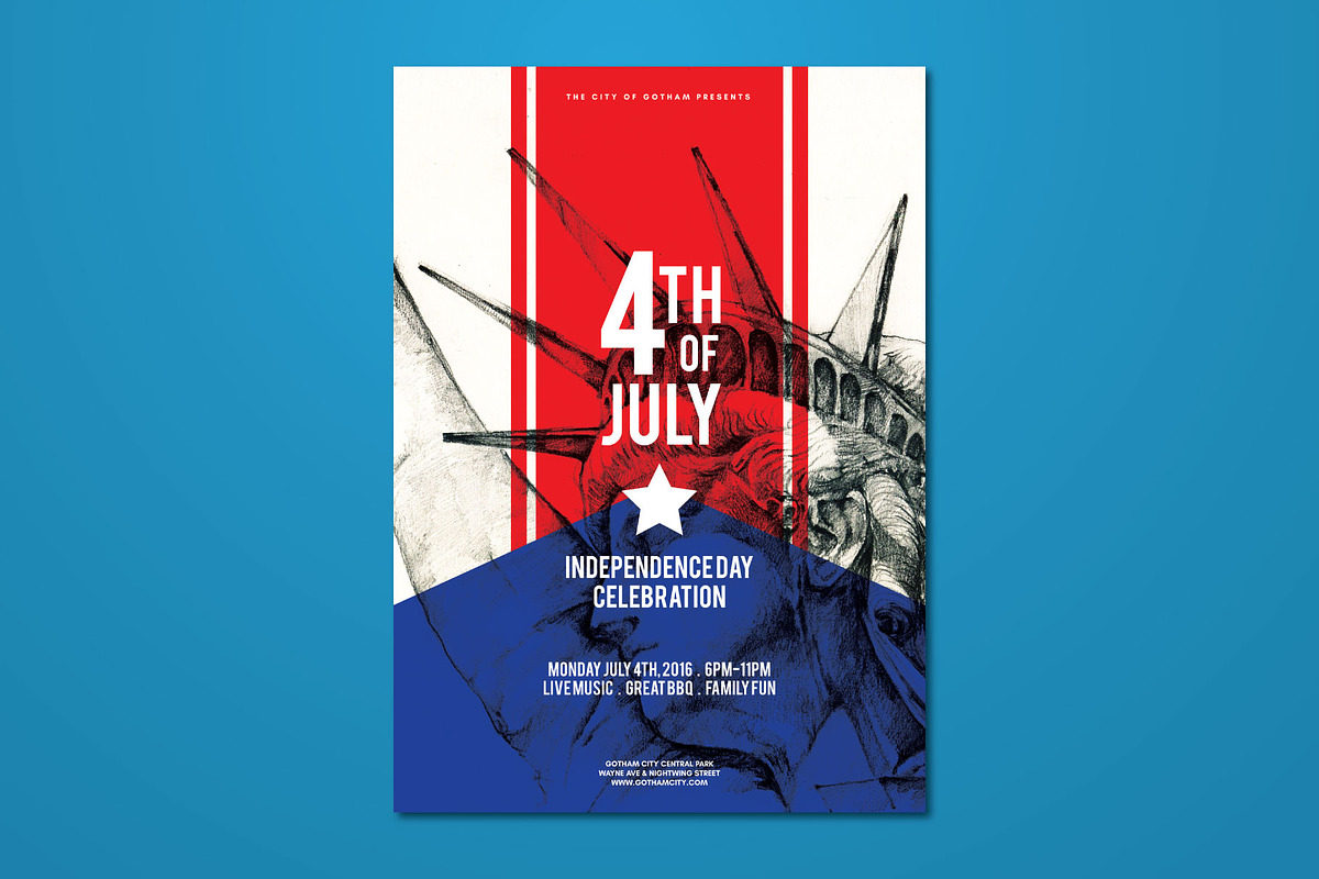 Hand Drawn 4th of July Flyer, a Flyer Template by ashenterprise (Photo 1 of 2)