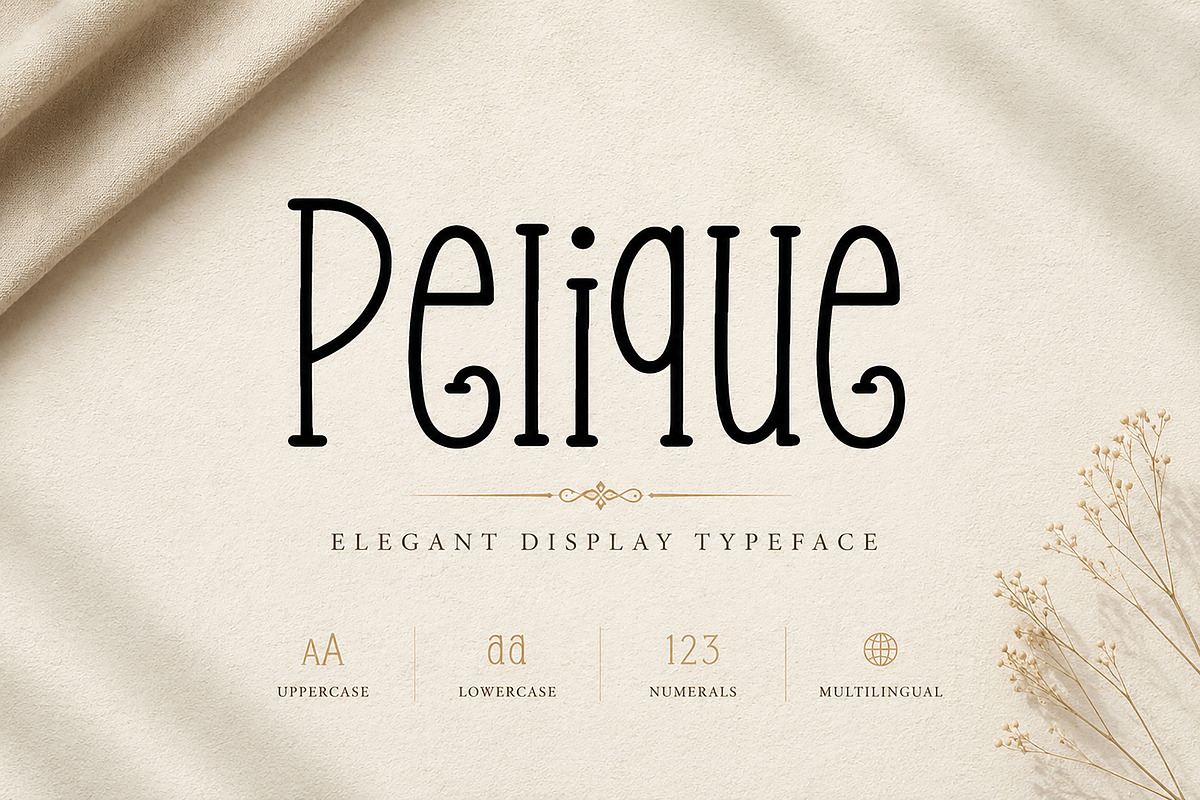 Pelique, a Sans Serif Font by Wow Magic (Photo 1 of 5)