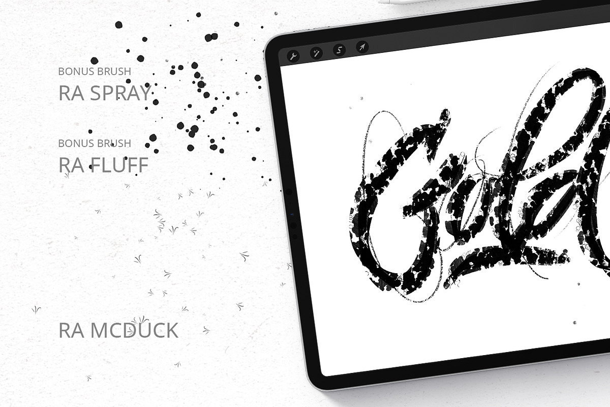Fantasy Lettering Brushes. Procreate, a Brush Add-On by Diacritics (Photo 5 of 9)