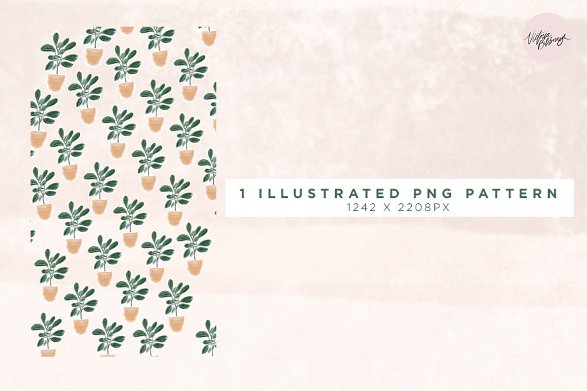 Fiddle Leaf Pattern, a Graphic by Victoria Bilsborough (Photo 2 of 2)