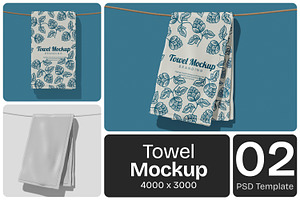 Towel Mockup, a Household Mockup by Permadi Creative