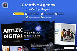 Bundle Creative Agency Landing Page, a Landing Page Template by SLAB! Design