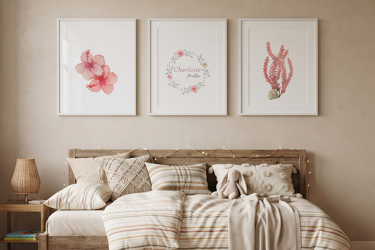 Custom Name Nursery Wall Art Set, a Decorative Illustration by Nadia Semyroz (Photo 6 of 7)