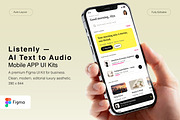 AI Text to Audio App UI Kit, an UI Kit Template by Pitchlook.Studio (Thumbnail 1 of 4)