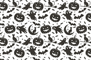 Cute seamless Halloween pattern, a Pattern Graphic by Yayasya (Thumbnail 3 of 3)