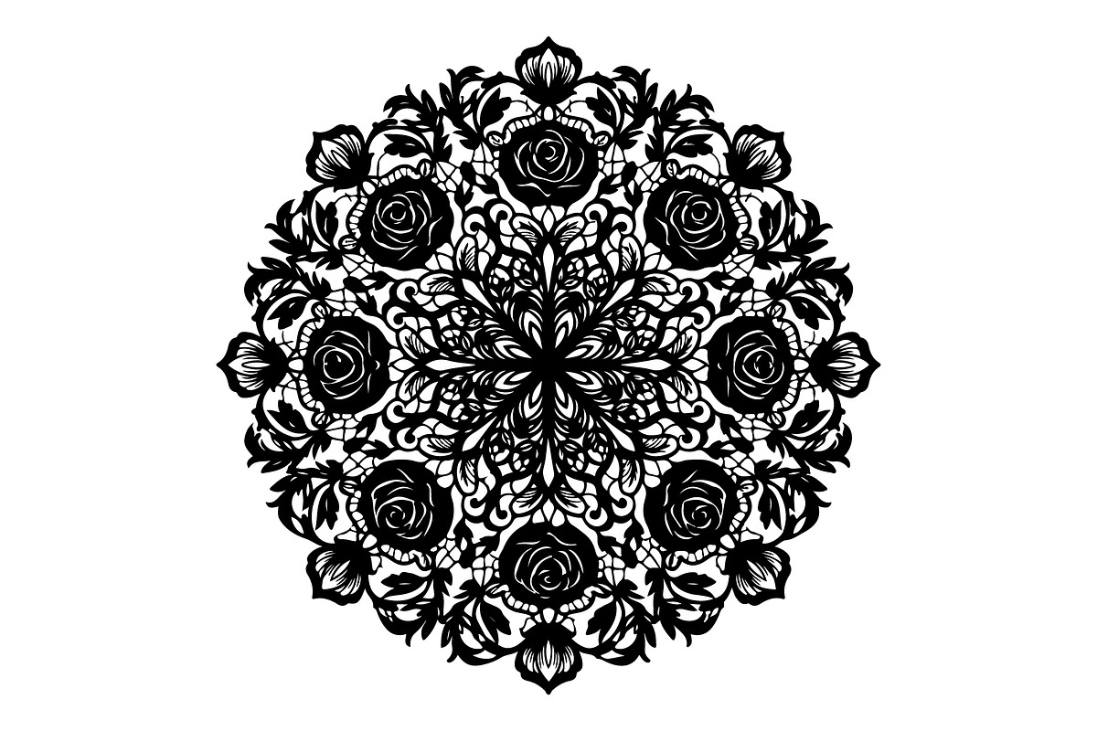 Intricate Floral Mandala Vector, an Object Graphic by Gfx_Store (Photo 12 of 16)