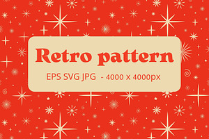 Red Christmas Retro Pattern