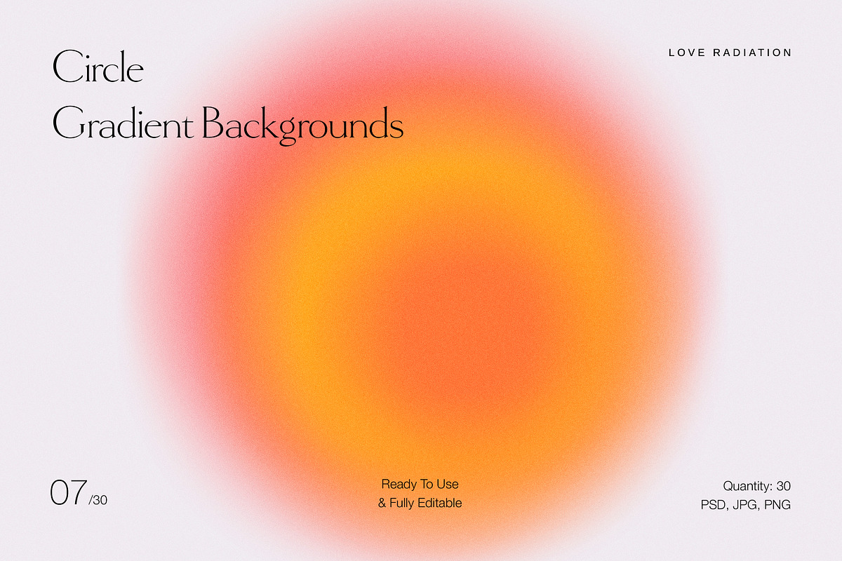 Circle Grainy Gradient Backgrounds, an Object Graphic by Love Radiation Studio (Photo 6 of 18)
