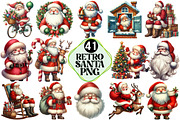 Retro Santa Clipart, an Illustration by Pixels.Craft (Thumbnail 1 of 7)
