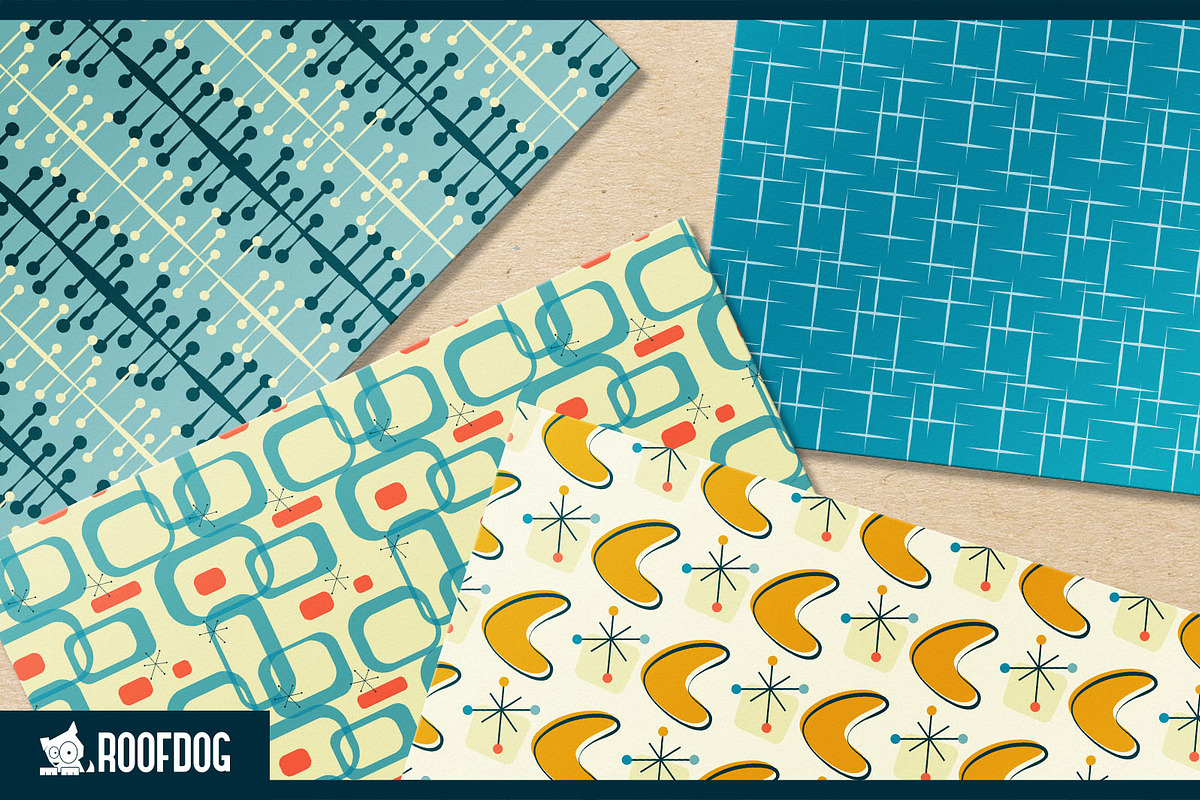 1950s Atomic patterns, a Pattern Graphic by Roofdog Design (Photo 4 of 5)
