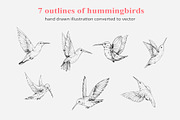 Hummingbird outline, a Decorative Illustration by Aksol (Thumbnail 2 of 4)