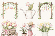 Watercolor Tulip Field Clipart, a Healthcare Illustration by SparkyDesignsUS (Thumbnail 3 of 9)