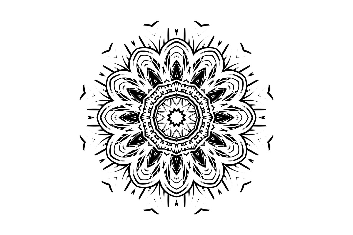 Black White Mandala Illustration Set, a Decorative Illustration by NJ Himel (Photo 21 of 101)