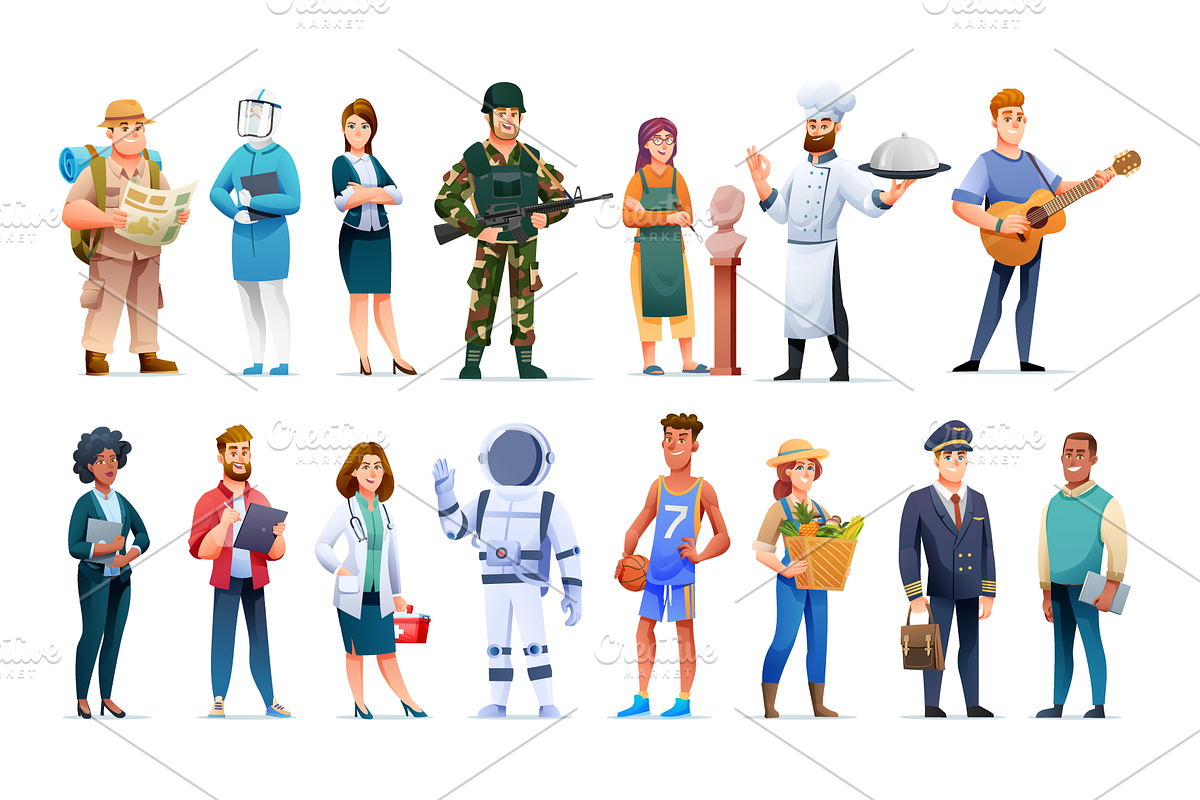 60 Profession Characters, a Person Illustration by YG Studio (Photo 3 of 5)