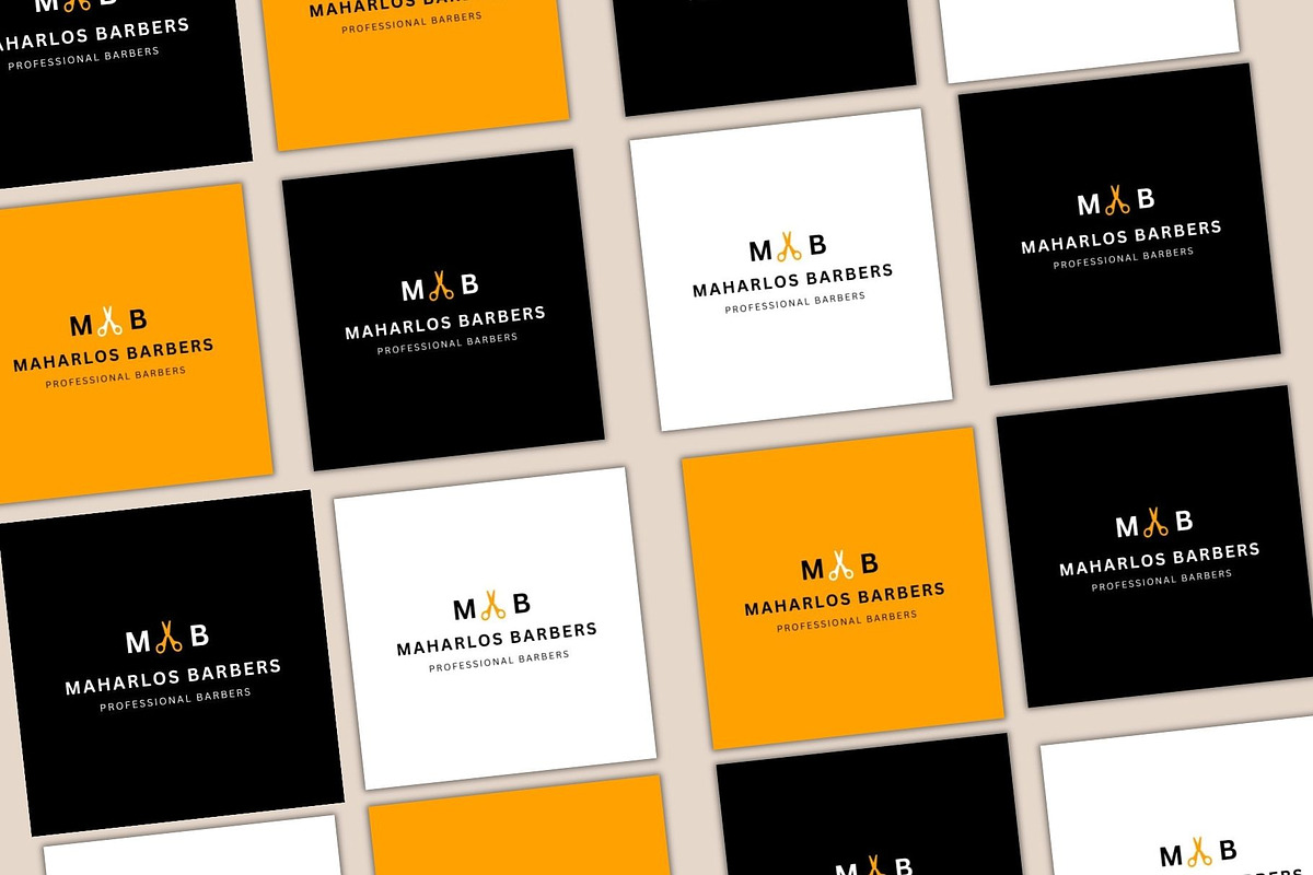 Barber Shop Brand Logo Template, a Branding & Logo Template by Mishek Munene (Photo 4 of 9)