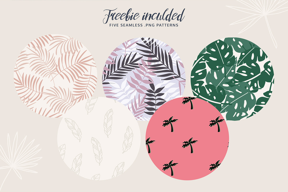 Tropical Leaves & Patterns, an Illustration by amber&ink (Photo 7 of 9)