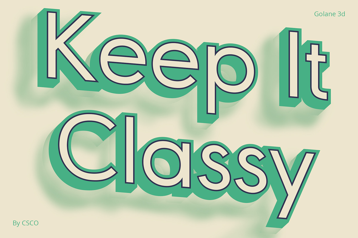 Golane 3D, a Sans Serif Font by Craft Supply Co. (Photo 7 of 8)