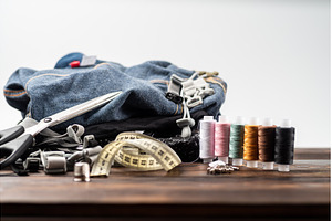 Several different spools of thread, an Industrial Photo by Stockphoto by vzwer