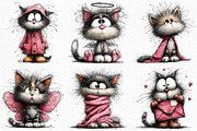 Whimsical Baby Cat Clipart Png, an Illustration by Craft Nest (Thumbnail 6 of 11)