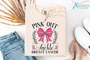 Pink Out Tackle Breast Cancer PNG, a Healthcare Illustration by Artisan Vibes (Thumbnail 3 of 3)