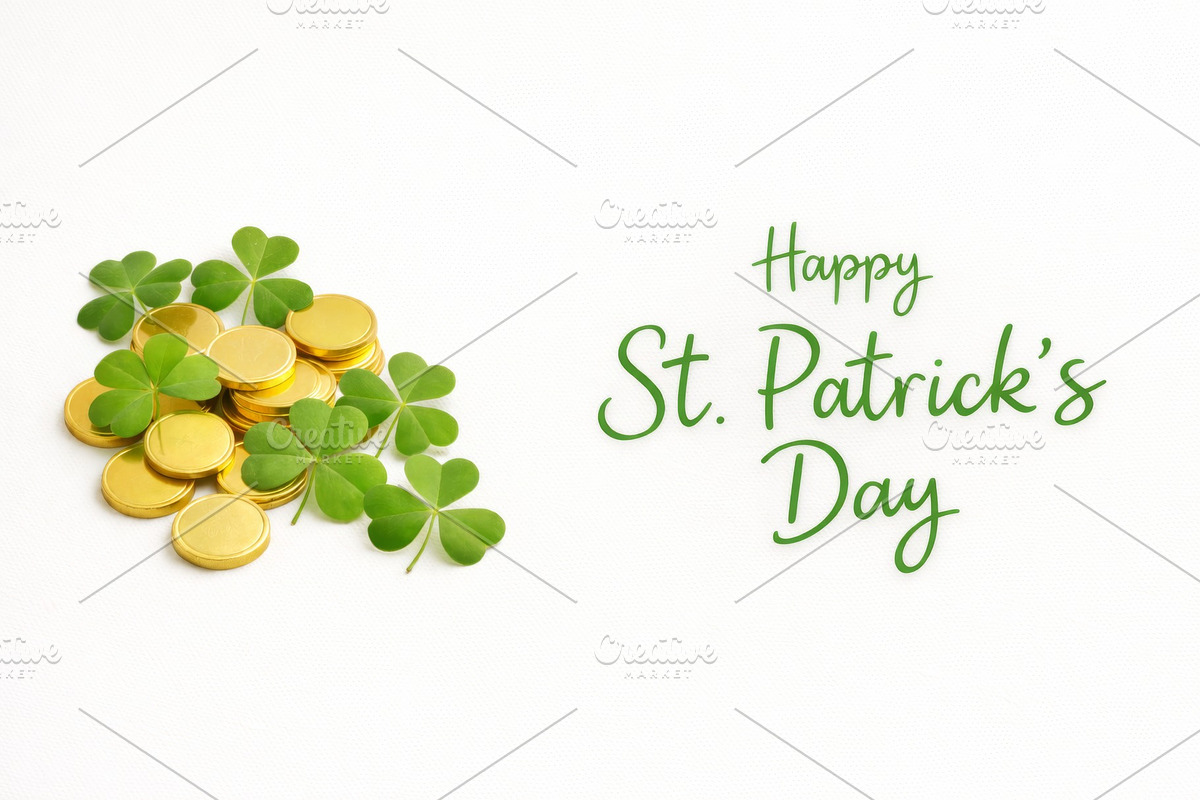 St. Patricks Day theme with gold coi, an Illustration by Dvoevnore photos