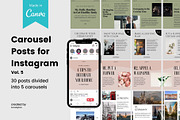 Instagram Carousel Vol. 5 | CANVA, a Social Media Template by bonadigitals