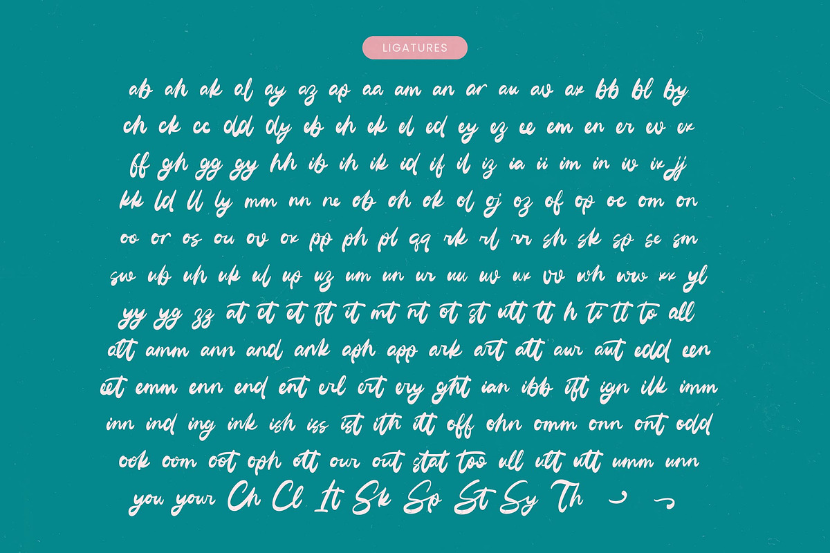 Gelmake Clencha Bold Calligraphy, a Script Font by Letterena Studios Script (Photo 18 of 20)