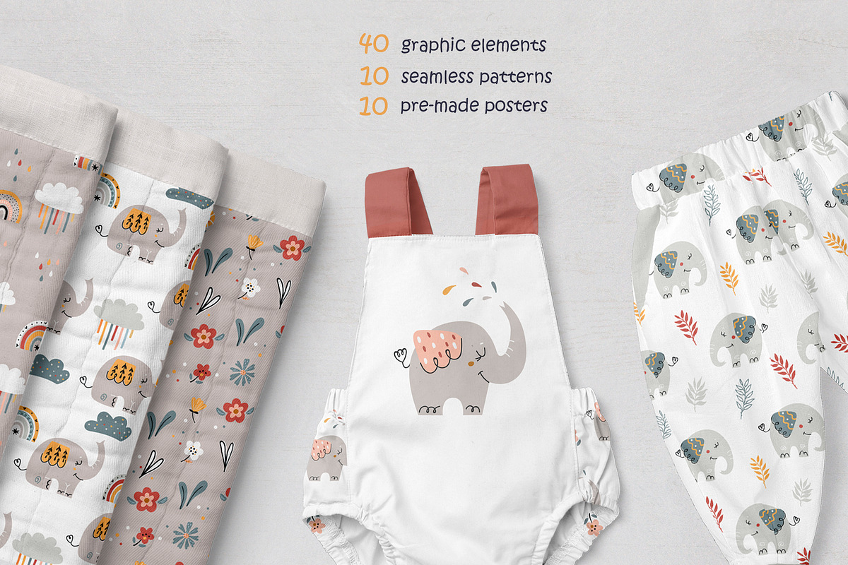 Boho elephants Collection, a Graphic by Nafanya (Photo 2 of 11)