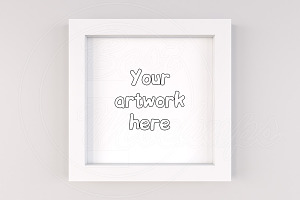 General white square mock up frame