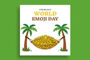 World Emoji Day Banner Template, a Social Media Template by nandinigraphics (Thumbnail 2 of 3)