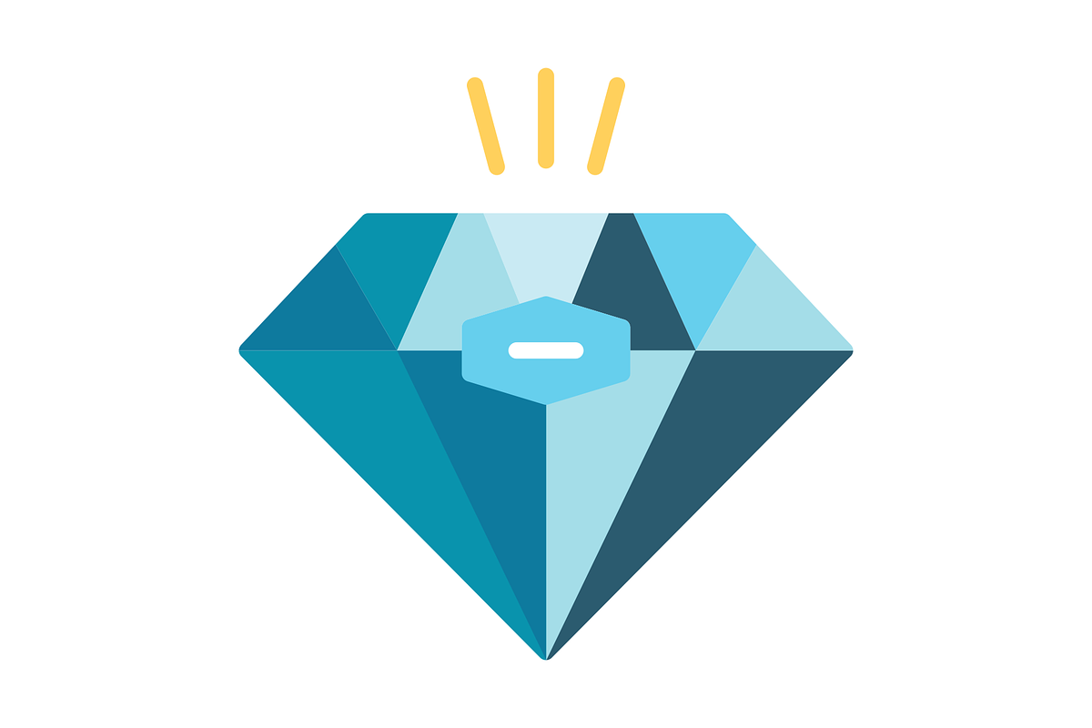 Diamond Flat Icon, a Duotone Icon by Pexelpy (Photo 2 of 2)