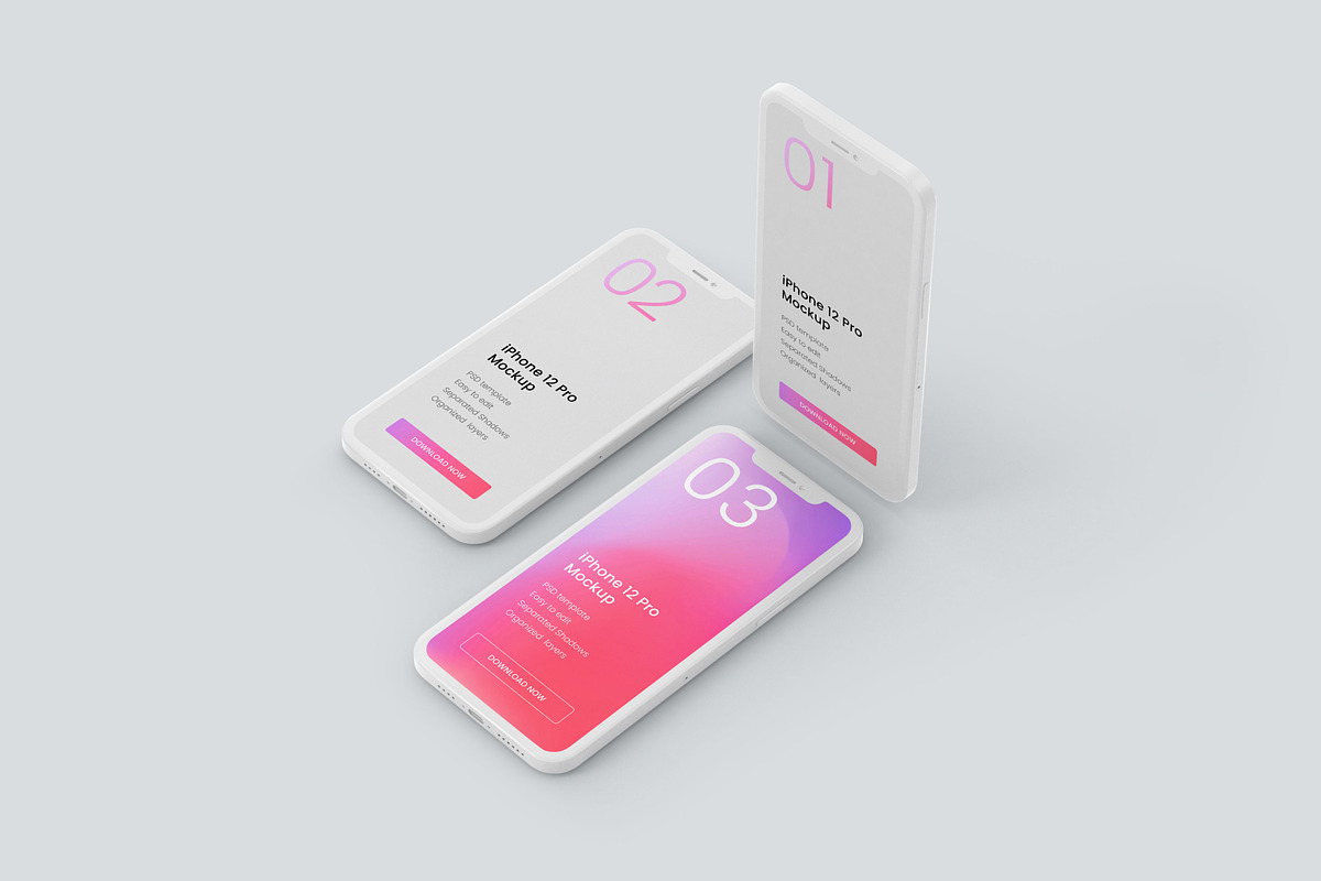 iPhone 12, 13, 14 Pro Clay Mockup, an iPhone Mockup by Deeplab (Photo 17 of 53)