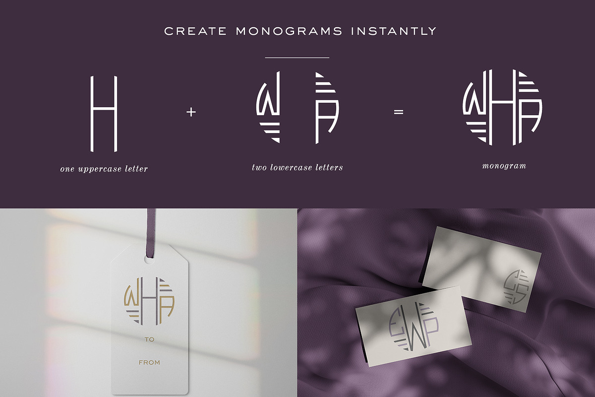 Currituck Monogram Font, a Font by Haute Papier (Photo 4 of 6)