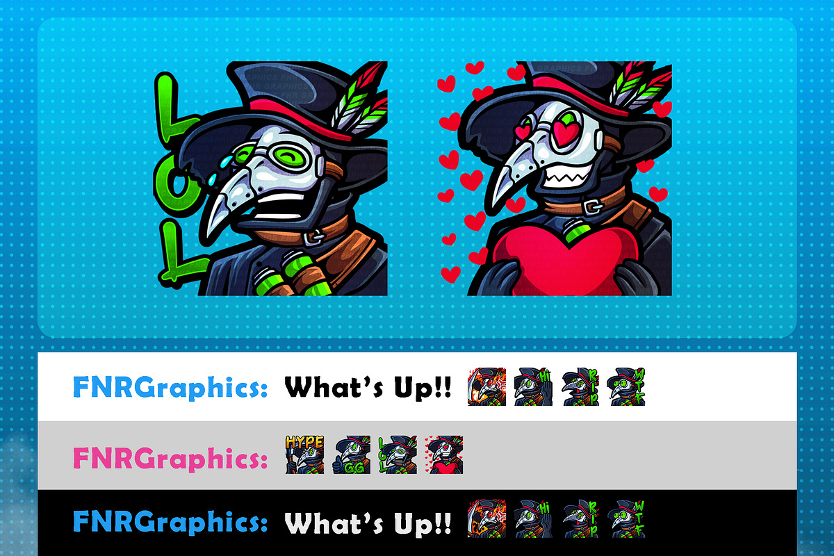 Plague Doctor Twitch Emotes, an Illustration by FNR Graphics (Photo 4 of 5)
